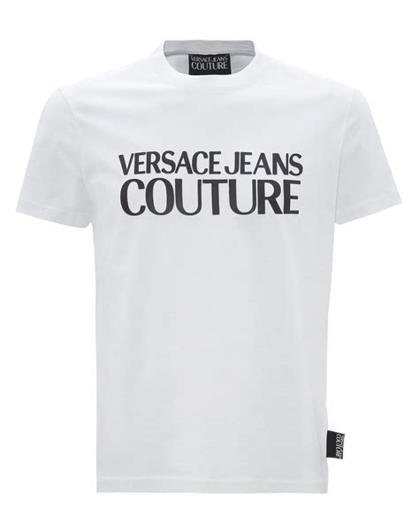 versace couture t shirt white|Versace jeans couture shirt men.